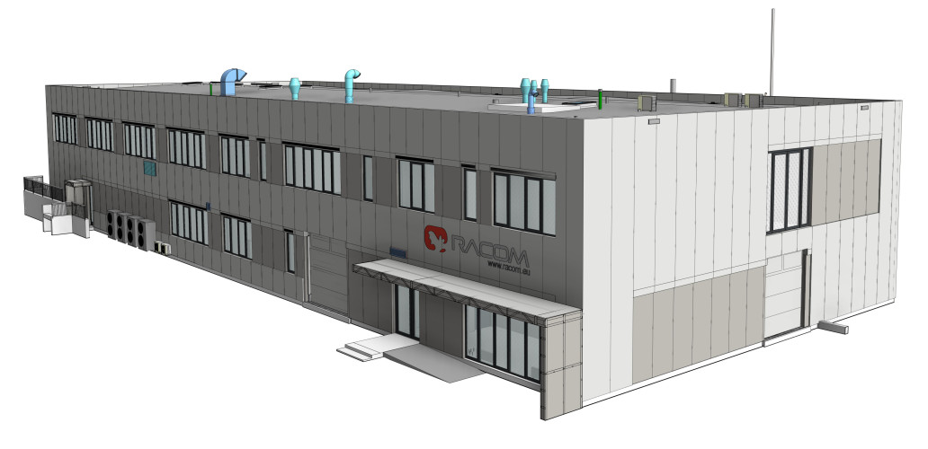 Novostavba haly firmy RACOM