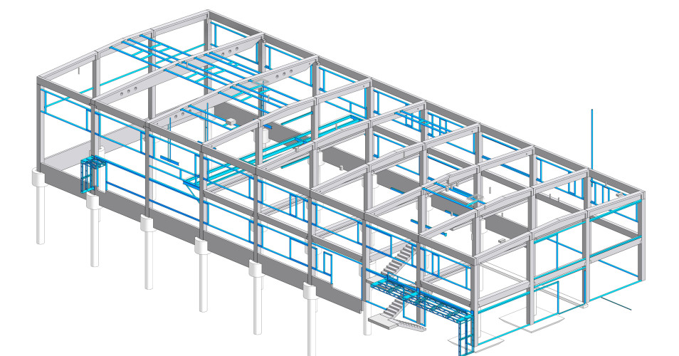 Novostavba haly firmy RACOM