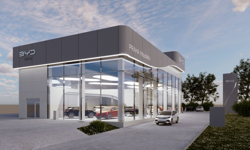 Rebranding autosalonu pro BYD